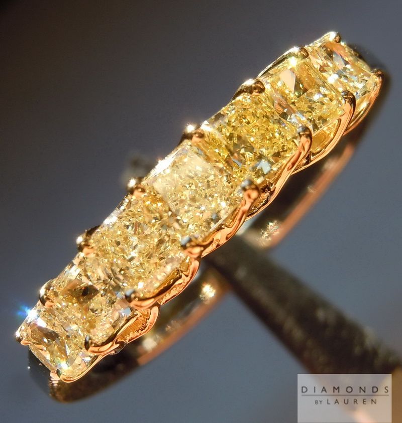 yellow diamond wedding band