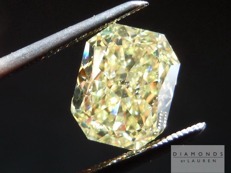 fancy yellow radiant cut diamond