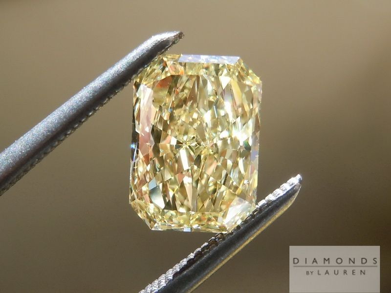 fancy yellow radiant cut diamond