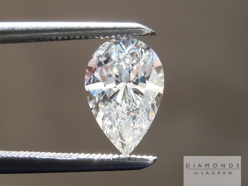 colorless pear shape diamond