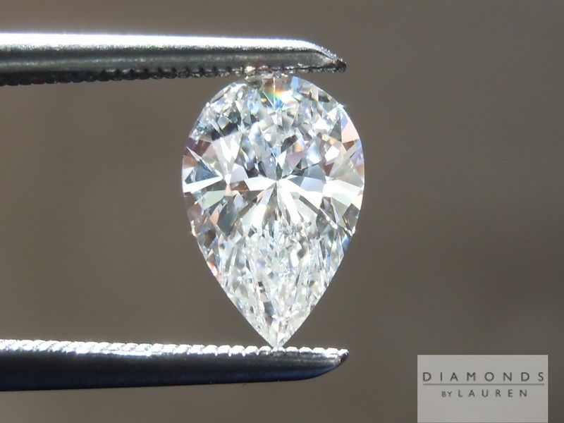 colorless pear shape diamond