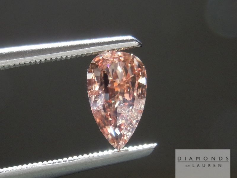 natural orangy pink diamond