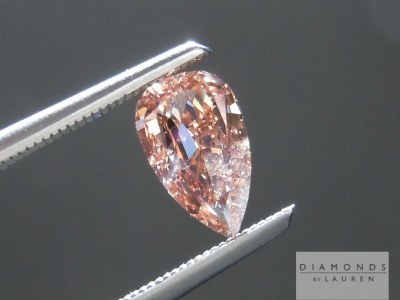 brownish orangy pink diamond