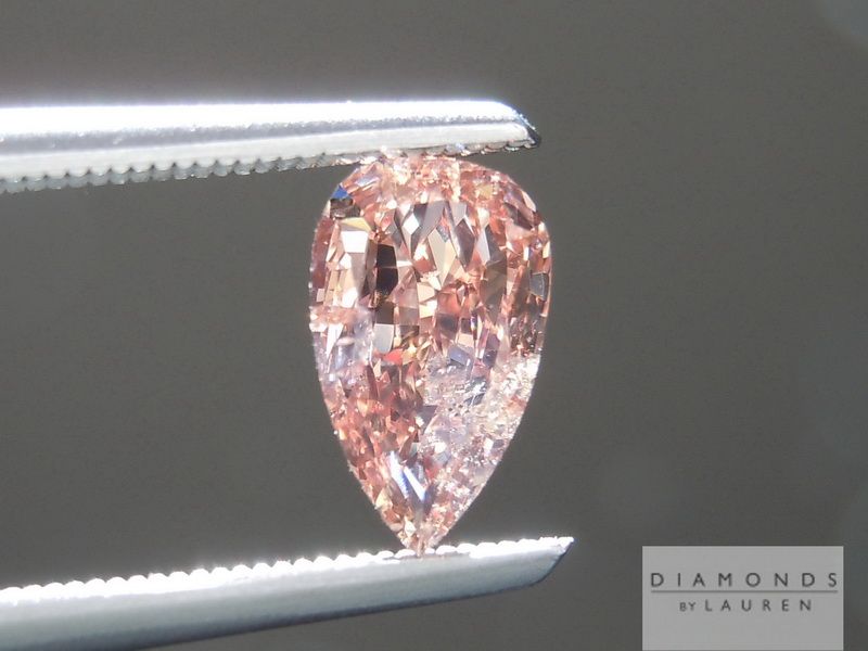 pink pear shape diamond