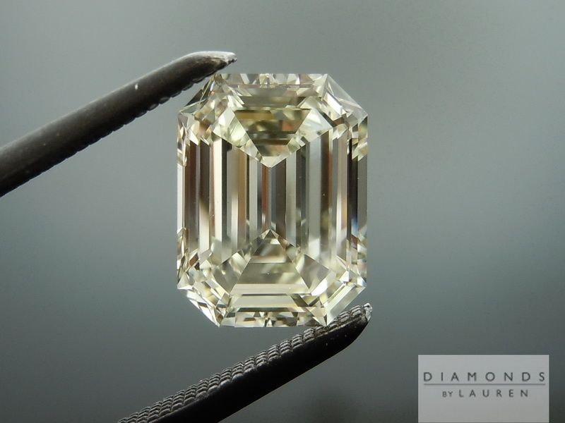 ivory emerald cut diamond
