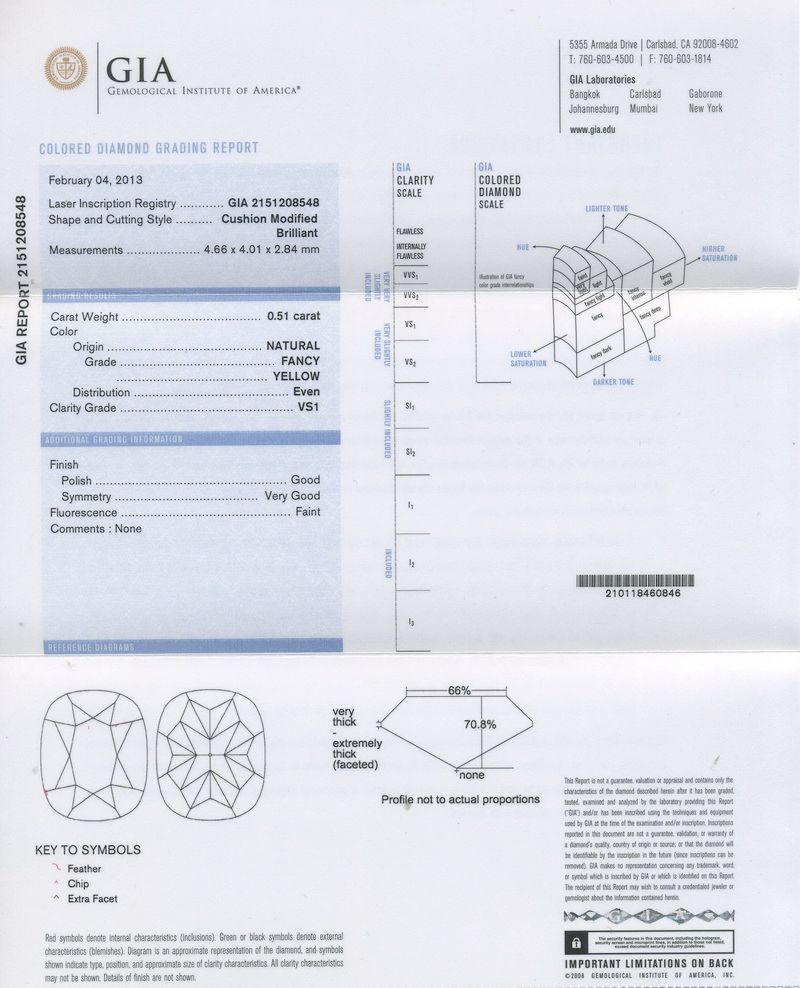 GIA Diamond Grading Report gia report