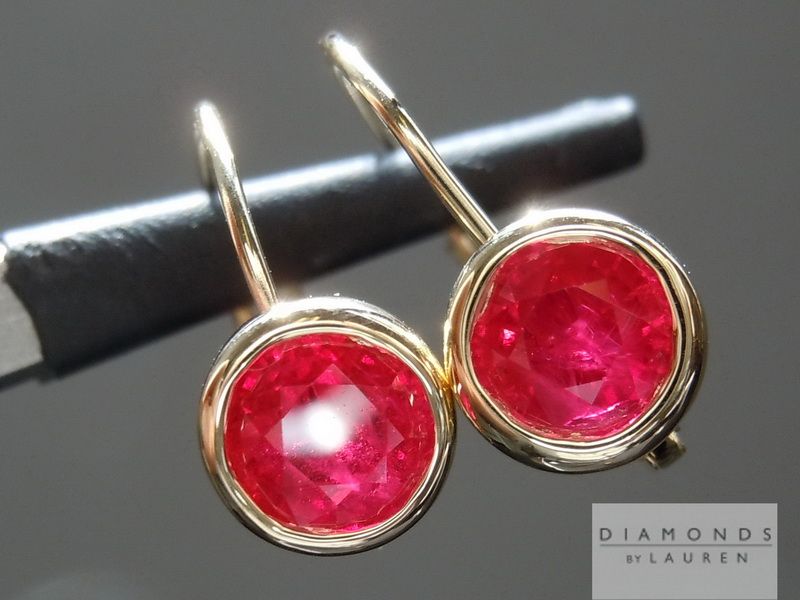 natural ruby earrings
