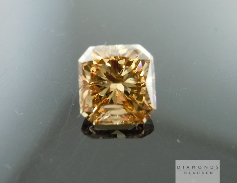fancy yellow brown radiant cut diamond