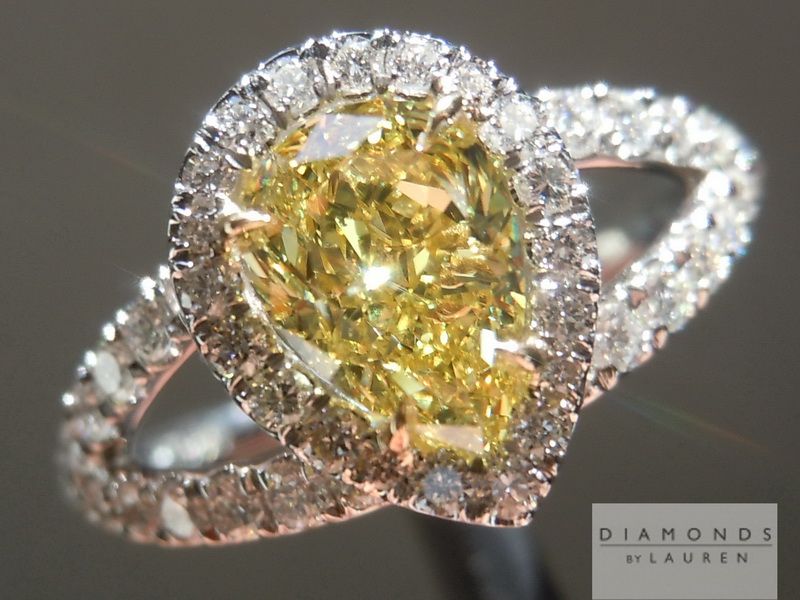 fancy intense yellow diamond ring