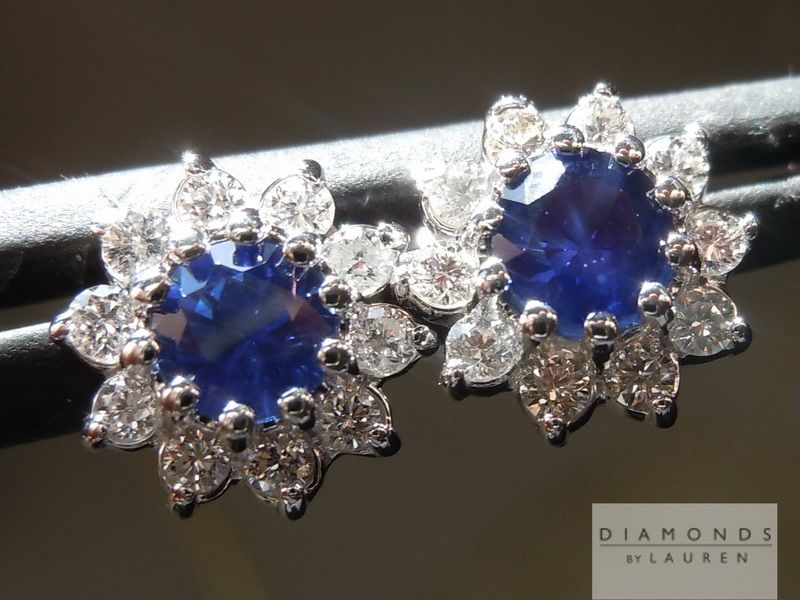 sapphire earrings diamond