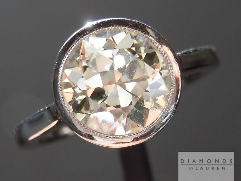 transitional cut diamond ring