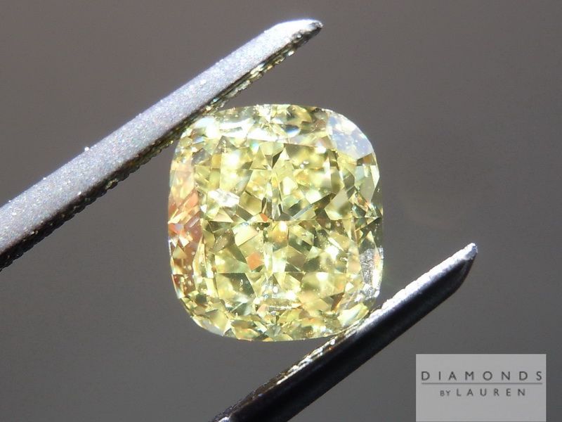 intense yellow cushion cut diamond