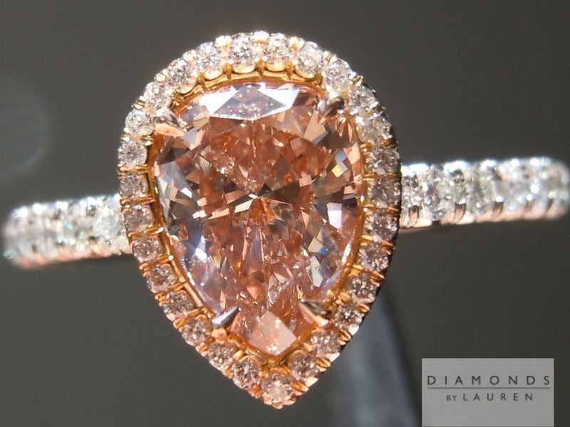 fancy brown pink diamond ring