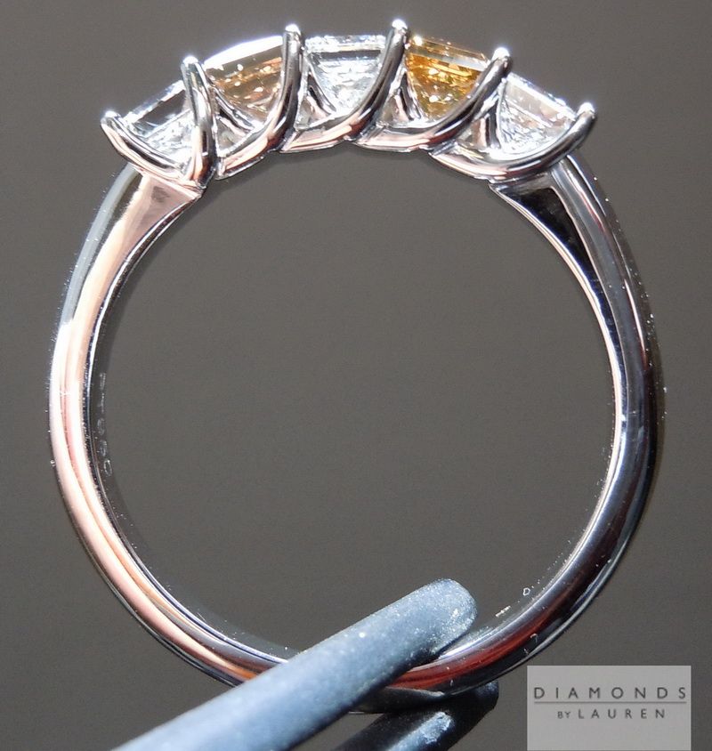 brown and colorless diamond ring