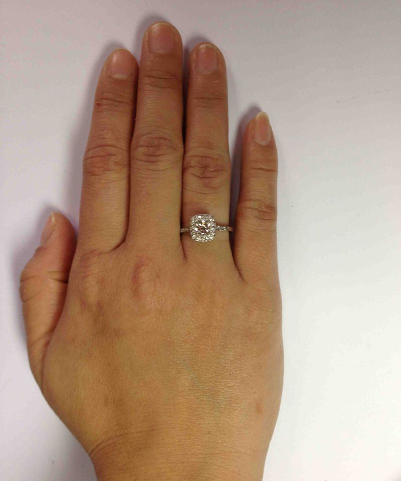 diamond halo ring colorless diamond halo ring