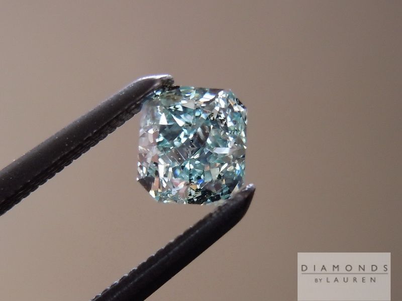fancy intense bluish green diamond