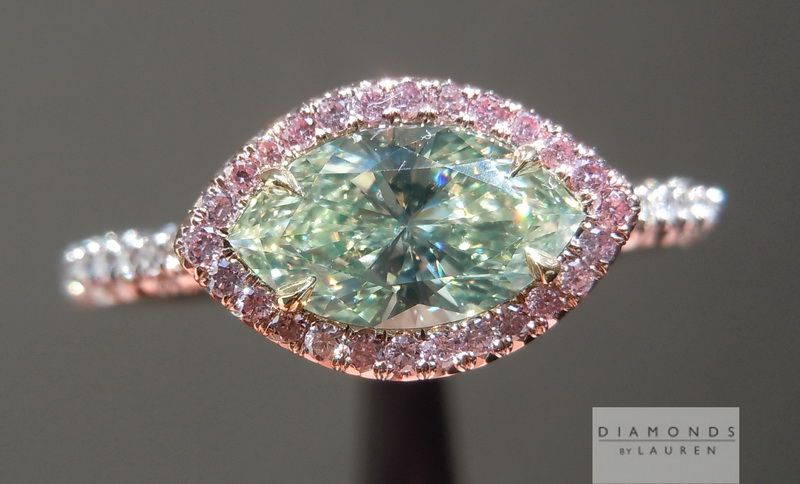 hand forged diamond halo ring