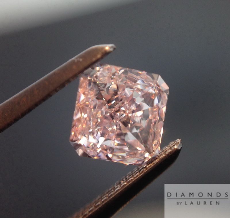 pruple radiant cut diamond