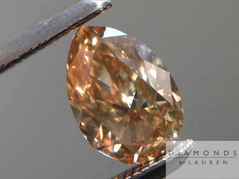 brown pear shape diamond