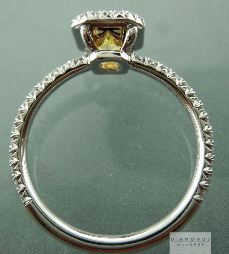 yellow radiant cut diamond ring