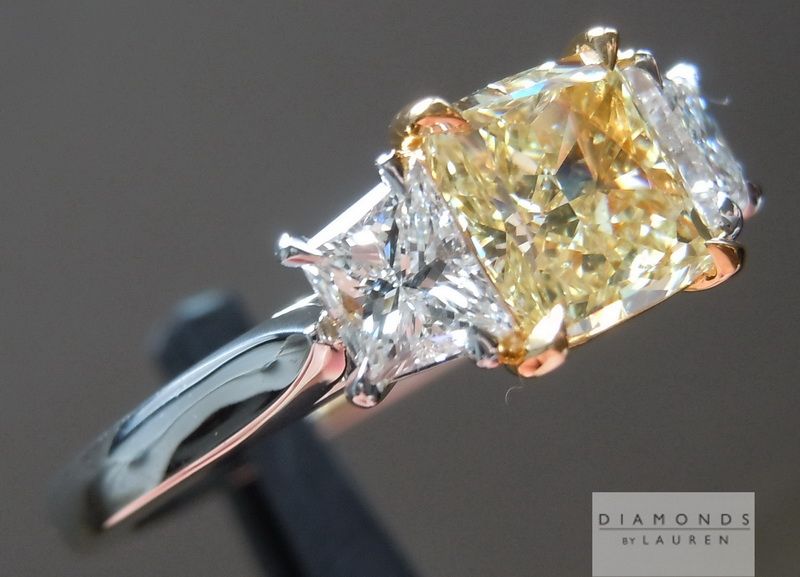 light yellow diamond ring
