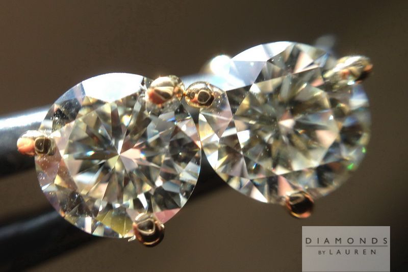 round brilliant diamond earrings