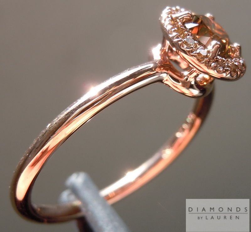 brown gold diamond ring