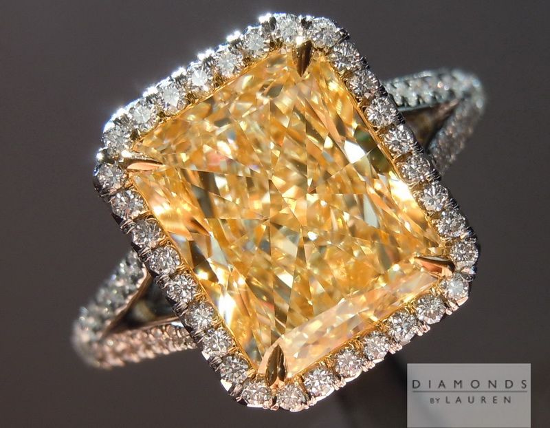 faint yellow diamond ring