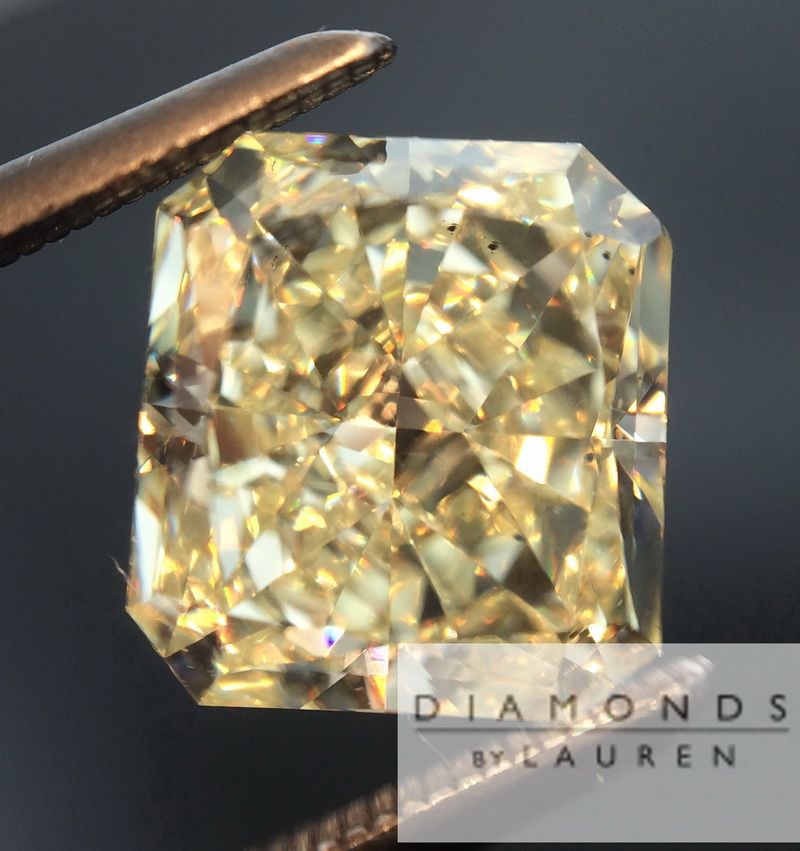 natural light yellow colored diamond