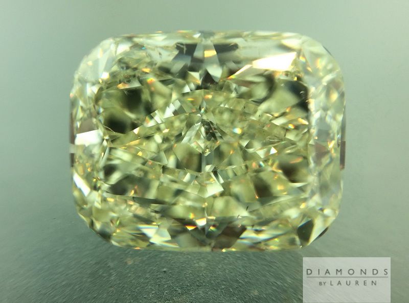 y-z natural light yellow diamond