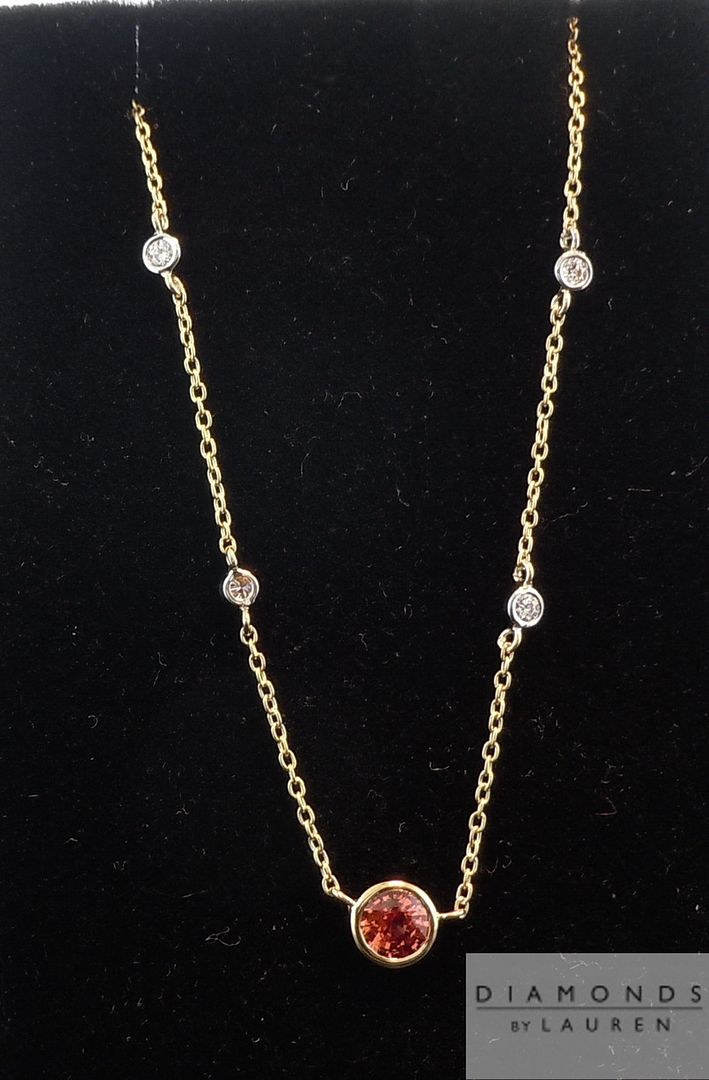 orange sapphire necklace