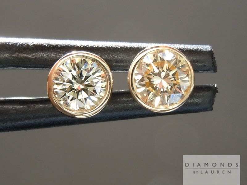 round brilliant diamond earrings
