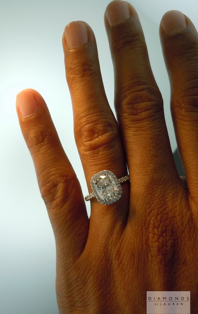 cushion cut diamond ring