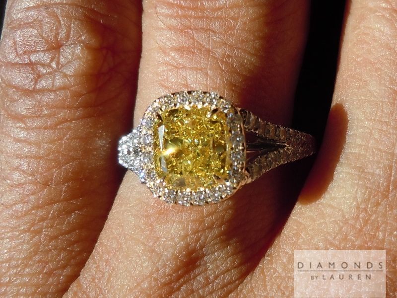 hand forged diamond halo ring