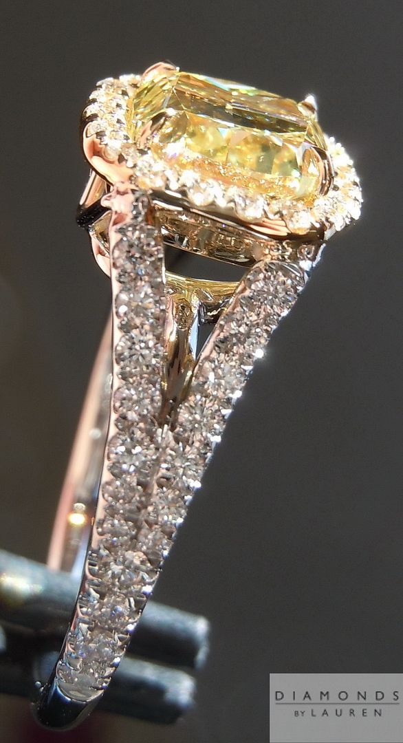 split shank diamond halo ring