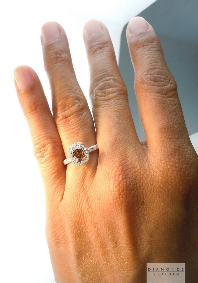brown diamond ring