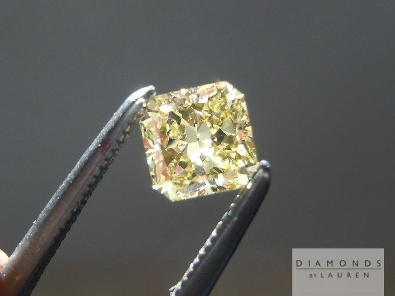fancy intense yellow radiant cut diamond