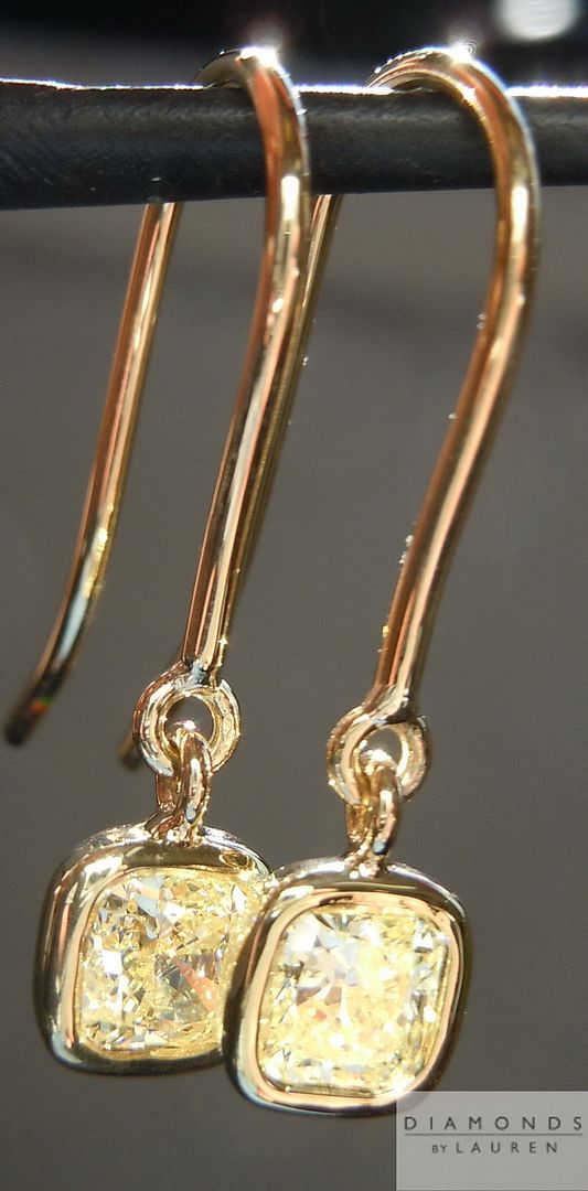 yellow diamond dangle earrings