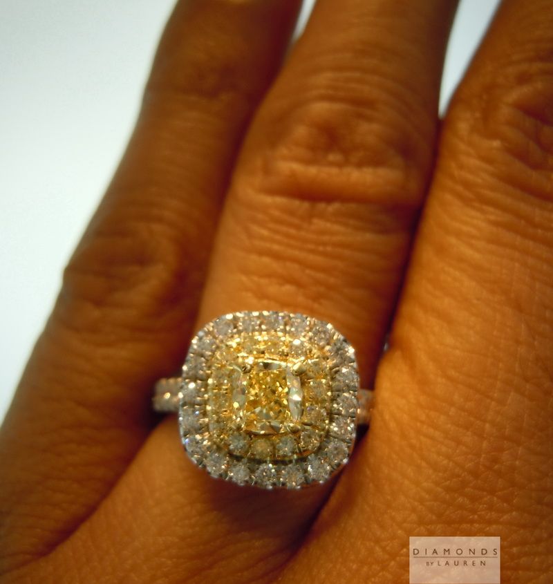 fancy yellow diamond ring