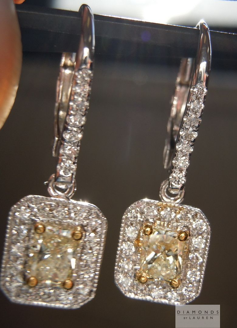 yellow diamond earrings