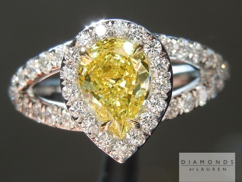 vivid yellow diamond ring