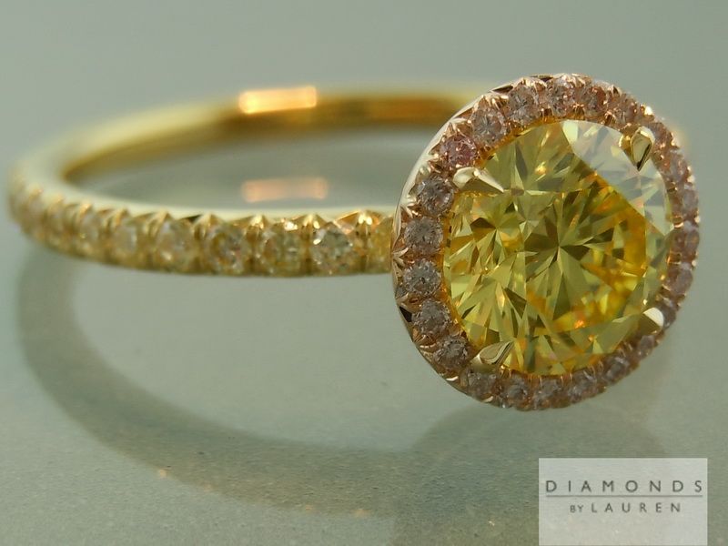 intense yellow diamond ring