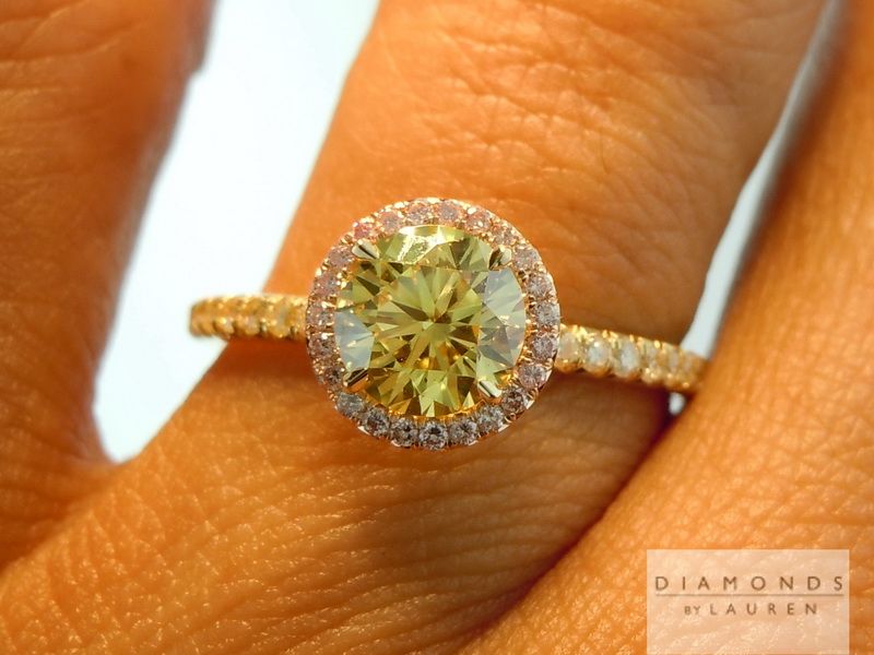 intense yellow diamond ring