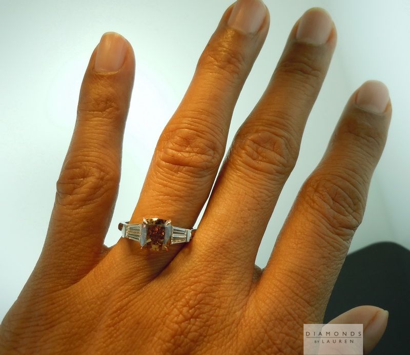 brown diamond ring