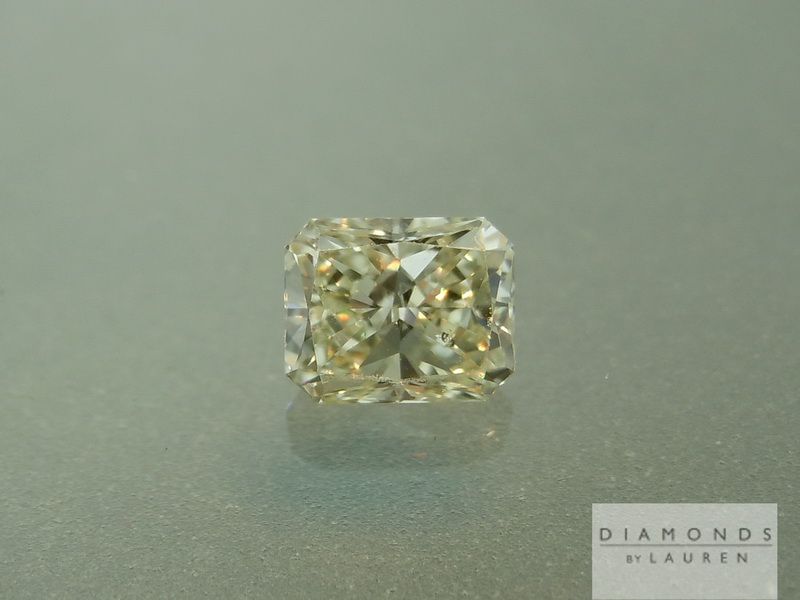 faint yellow radiant cut diamond
