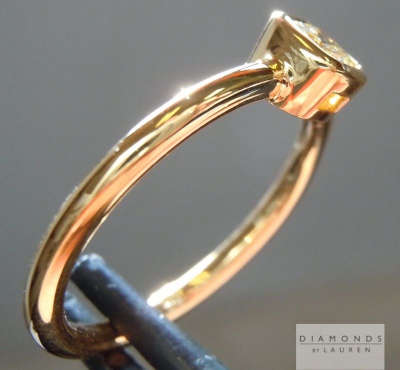 yellow bezel set diamond ring