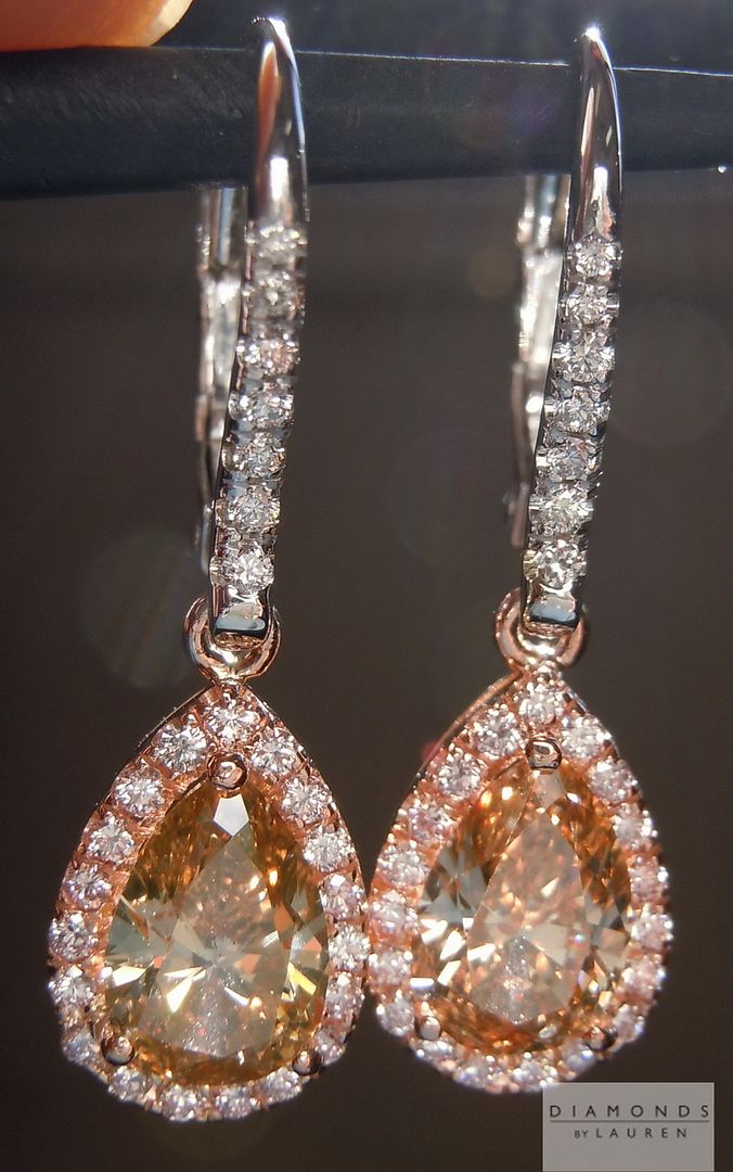 pear shape diamond earrings