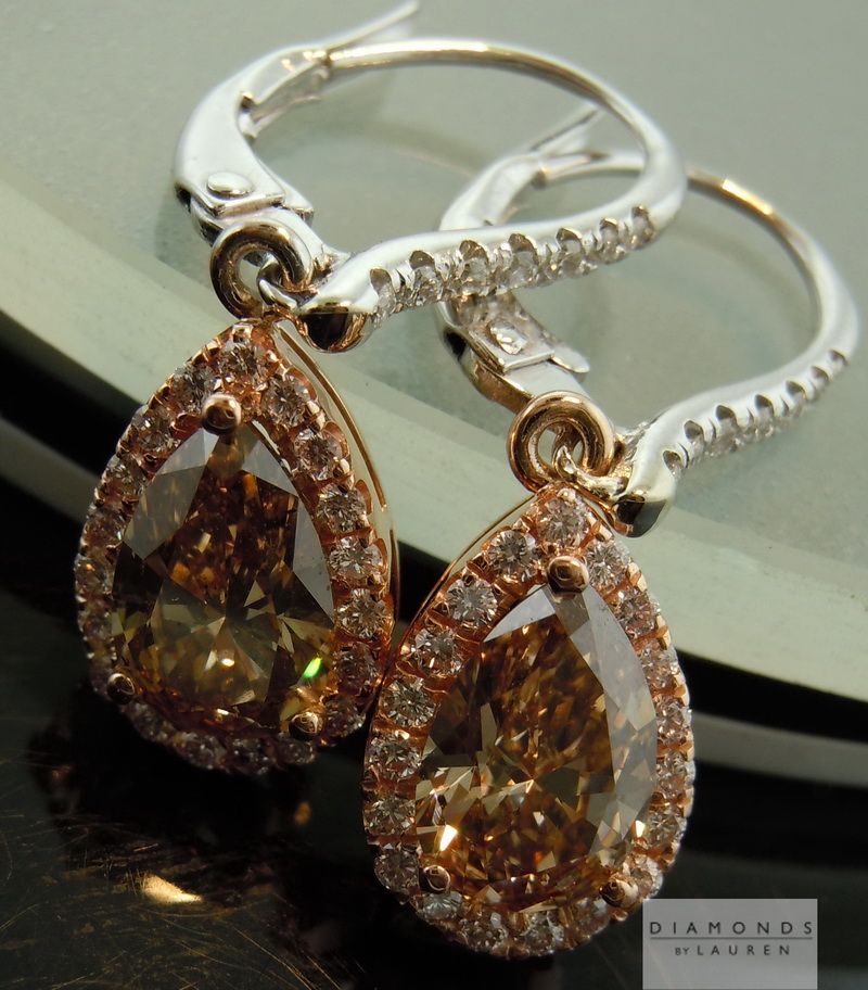 brown diamond earrings