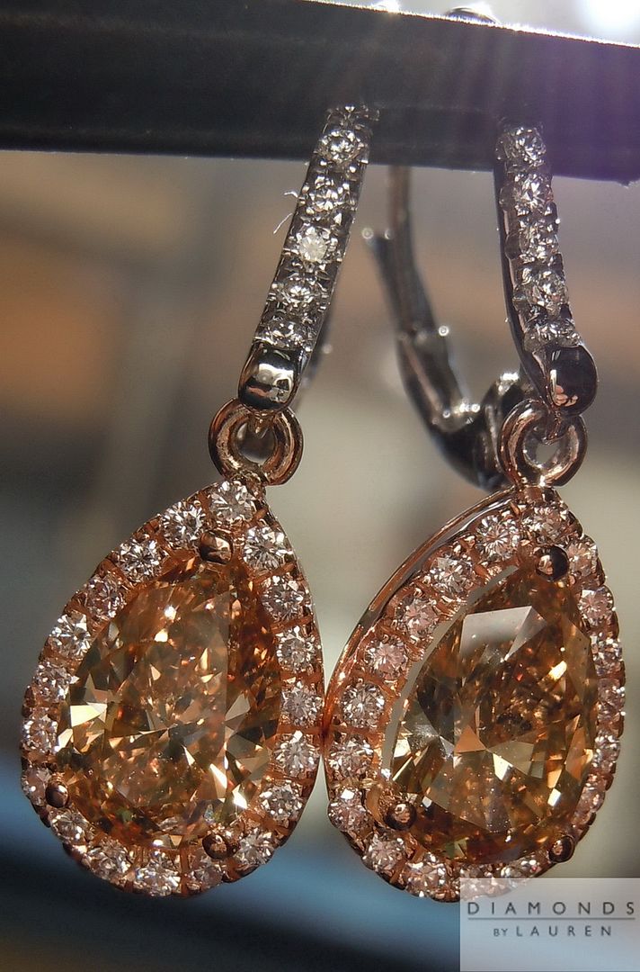 pear shape diamond earrings