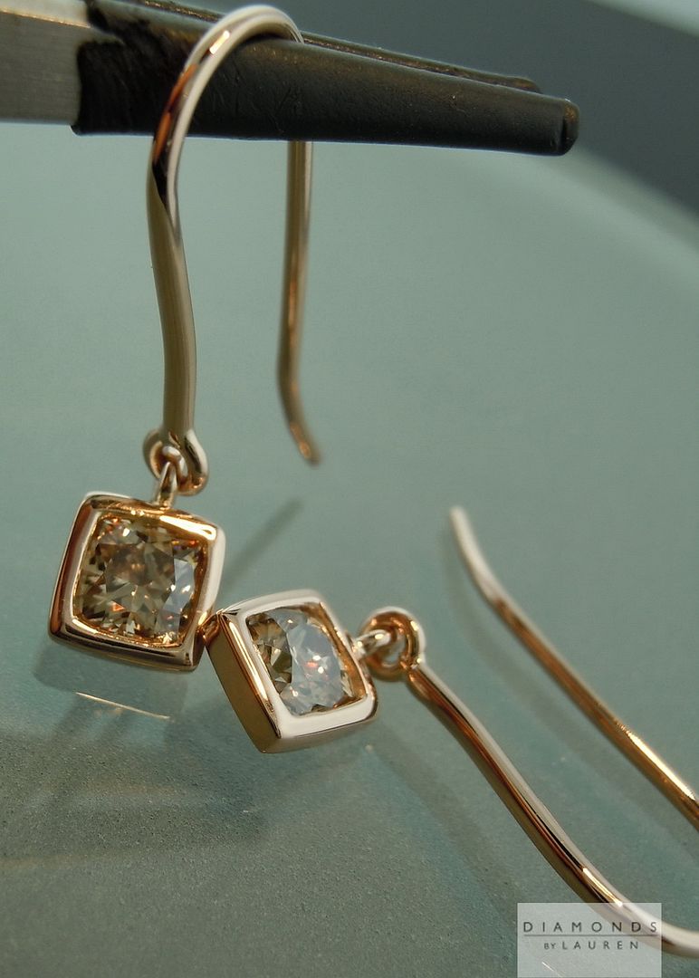 natural brown diamond earrings